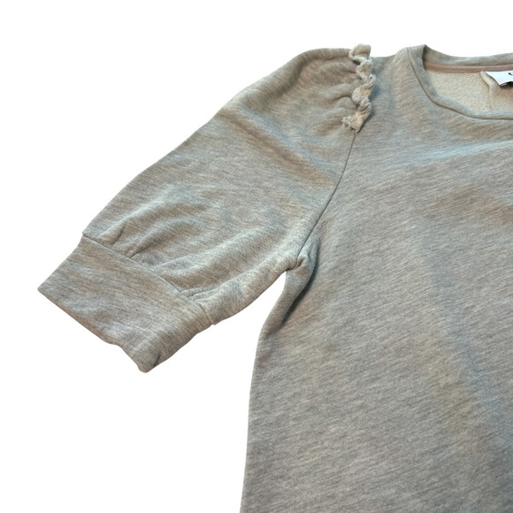 Goop G Label Womens Puff Sleeve Ruffle Shoulder Sweatshirt Size M Soft Romantic - Picture 3 of 6